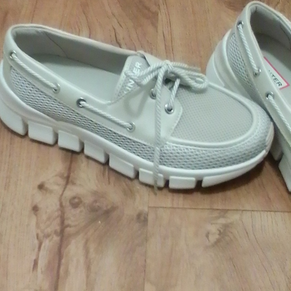 Hunter Sasa Women’s Boat Shoes Cream Beige Casual Slip-On Loafers Size 9 - Picture 5 of 16